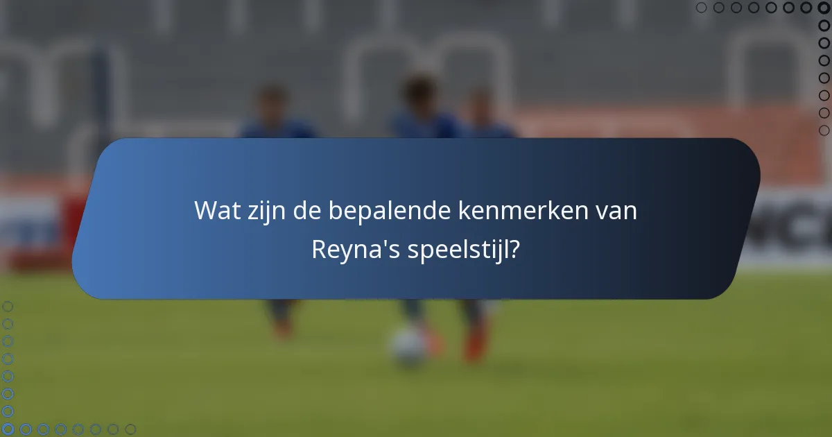 Wat zijn de bepalende kenmerken van Reyna's speelstijl?